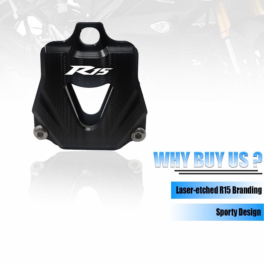 CNC Aluminum Key Shell Case Cover for R15 V1 V2 V3 V4 Motorbike | Premium Protection with Stylish Finish-Black - Moto Genius