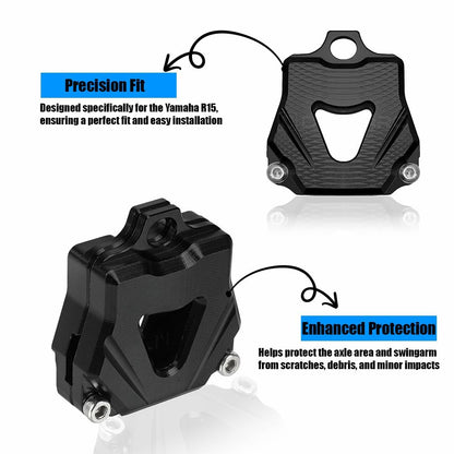 CNC Aluminum Key Shell Case Cover for R15 V1 V2 V3 V4 Motorbike | Premium Protection with Stylish Finish-Black - Moto Genius