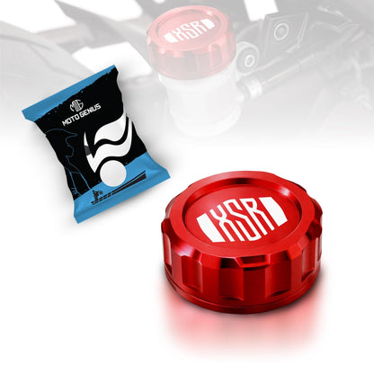CNC Aluminum Rear Brake Fluid Cap Cover for XSR 155 Motorbik| Master Cylinder Reservoir Lid, Anodized Finish, Easy Direct Fit Installation-Red - Moto Genius