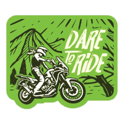 Dare-to-Ride 3D Vinyl Sticker Waterproof Decals for Motorcycle, Helmet & Laptop | Edgy Aesthetic Stickers for Bikes and cars - Moto Genius