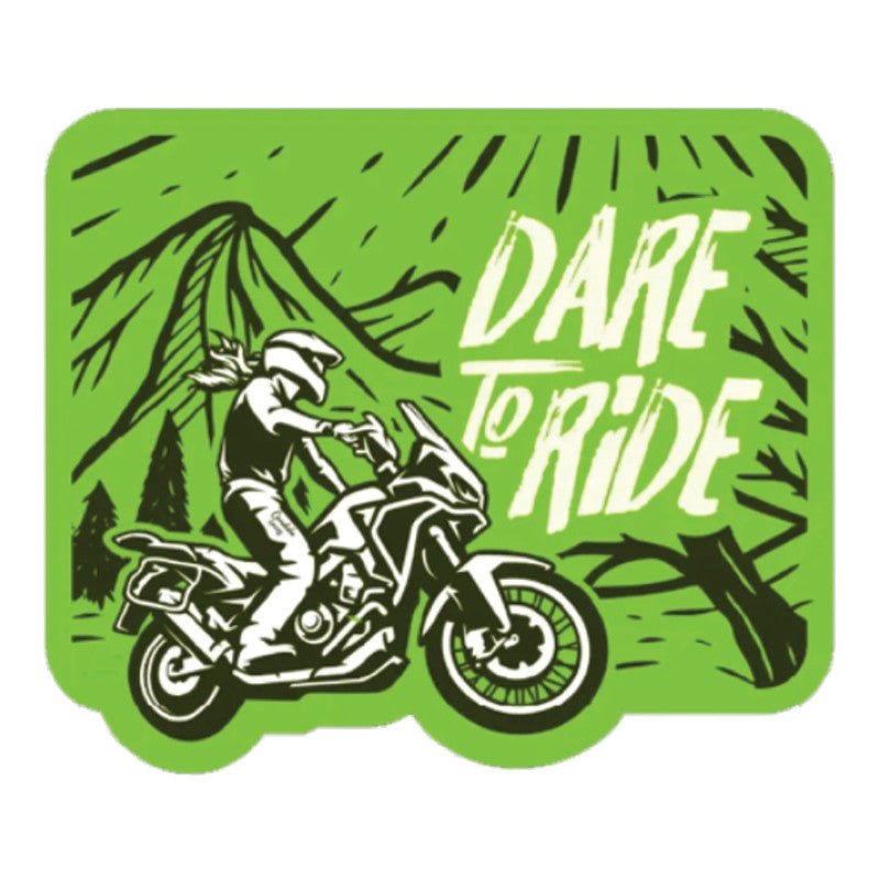 Dare-to-Ride 3D Vinyl Sticker Waterproof Decals for Motorcycle, Helmet & Laptop | Edgy Aesthetic Stickers for Bikes and cars - Moto Genius