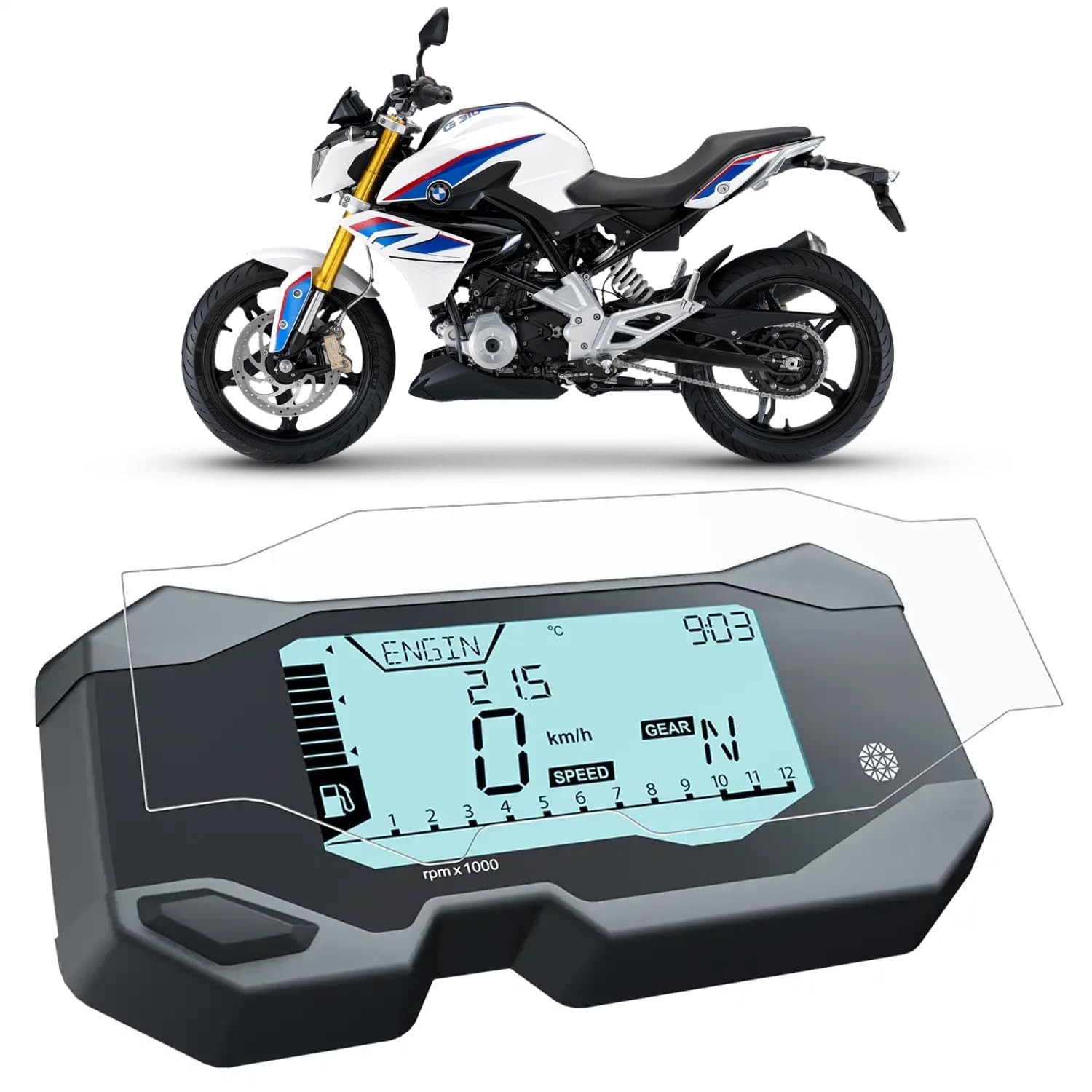 Digital Meter Guard 9H Nano Glass Screen Protector for G310R & G310GS | Scratch & Water Resistant | Motorcycle Dashboard Accessory - Moto Genius