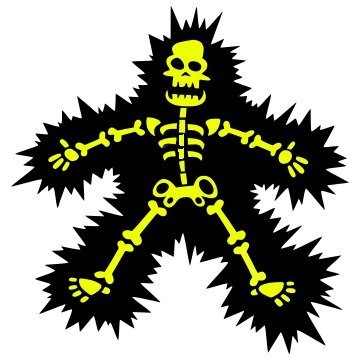 Electric Shock Skeleton Vinyl Sticker Waterproof Decals for Motorcycle, Helmet & Laptop | Edgy Aesthetic Stickers for Bikes and cars - Moto Genius