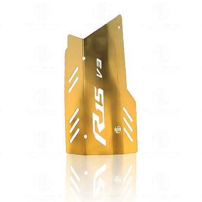 Exhaust Cover Silencer Protector for R15 V3 | Premium Exhaust Heat Shield Protector for Enhanced Durability and Style | Easy Installation-Gold - Moto Genius