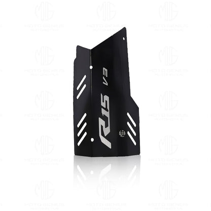 Exhaust Cover Silencer Protector for R15 V3 | Premium Exhaust Heat Shield Protector for Enhanced Durability and Style | Easy Installation-Black - Moto Genius