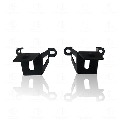 Fog Light Clamp Brackets for H'ness CB350 Motorbike | Heavy Duty Mounting Kit for Adventure Motorcycle Lights | Adjustable and Durable (Pack of 2)-Black - Moto Genius
