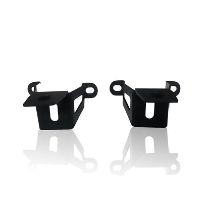 Fog Light Clamp Brackets for Meteor 350 |Heavy Duty Mounting Kit for Adventure Motorcycle Lights | Adjustable and Durable (Pack of 2)-Black - Moto Genius