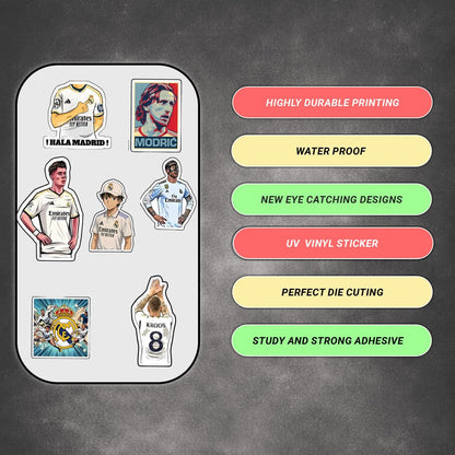Football Player 3D Vinyl Stickers – Waterproof Fade-Proof Self-Adhesive Decal for Laptop, Mobile Case, Helmet, Bike, Car & Notebook | Multipurpose Football Art Stickers - Moto Genius