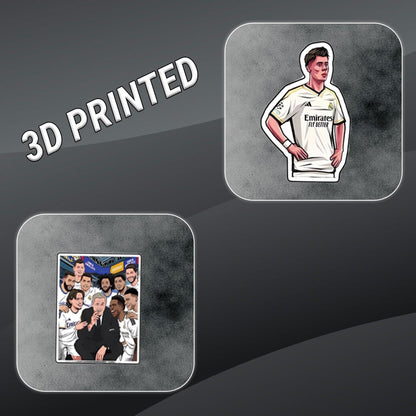 Football Player 3D Vinyl Stickers – Waterproof Fade-Proof Self-Adhesive Decal for Laptop, Mobile Case, Helmet, Bike, Car & Notebook | Multipurpose Football Art Stickers - Moto Genius