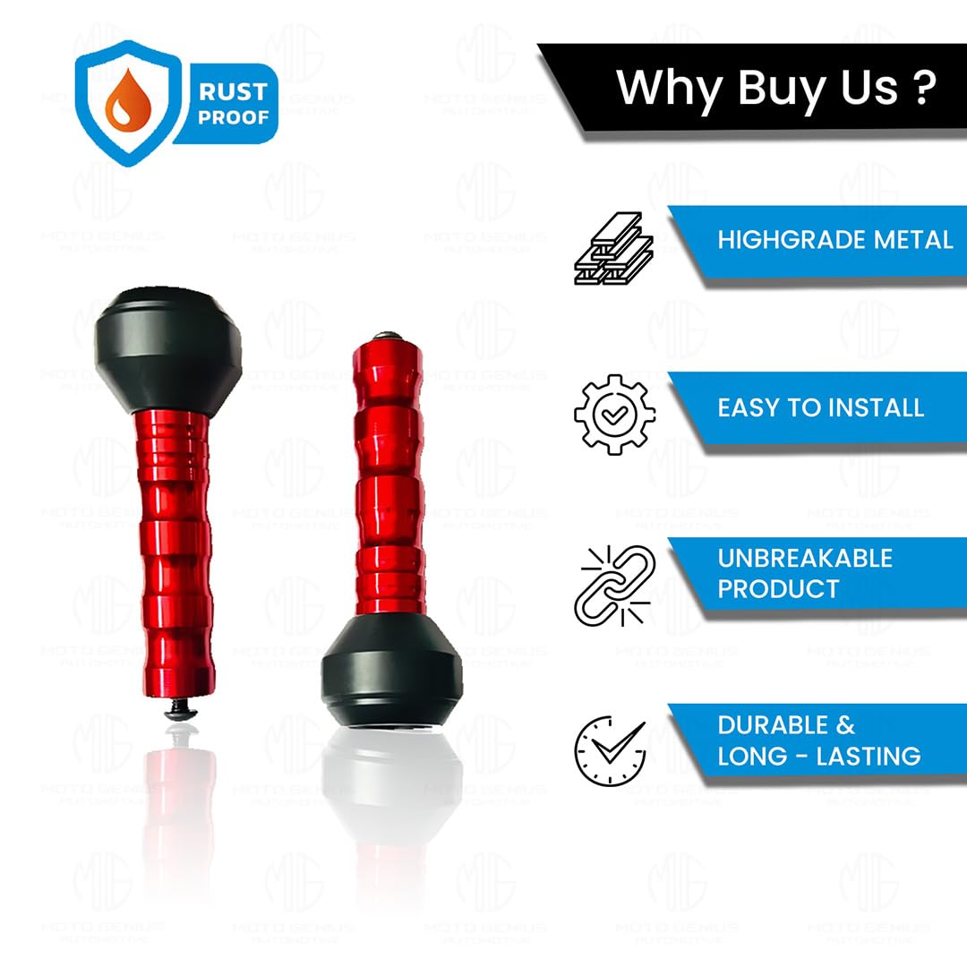 Frame Slider Crash Protection Guard for MT 15 | Premium Motorcycle Protector for Enhanced Safety and Stability | Easy Installation, Durable Design-Red - Moto Genius