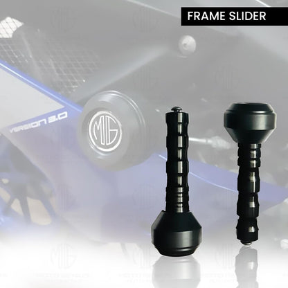 Frame Slider Crash Protection Guard for Yamaha R15 | Premium Motorcycle Protector for Enhanced Safety and Stability | Easy Installation, Durable Design-Black - Moto Genius