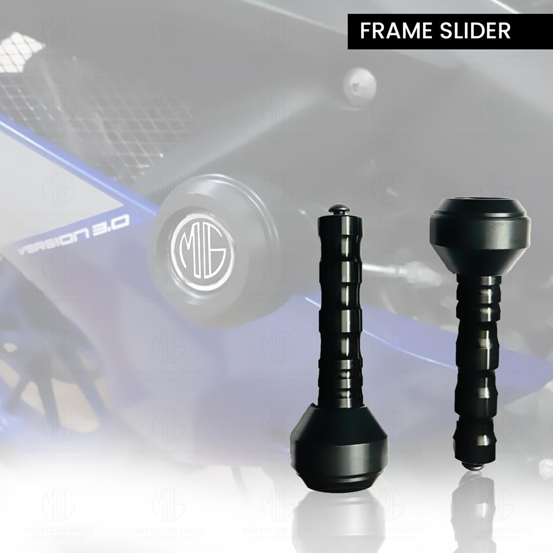 Frame Slider Crash Protection Guard for Yamaha R15 V4 | Premium Motorcycle Protector for Enhanced Safety and Stability | Easy Installation, Durable Design-Black - Moto Genius