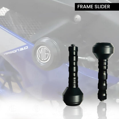 Frame Slider Crash Protection Guard for Yamaha R15 V4 | Premium Motorcycle Protector for Enhanced Safety and Stability | Easy Installation, Durable Design-Black - Moto Genius