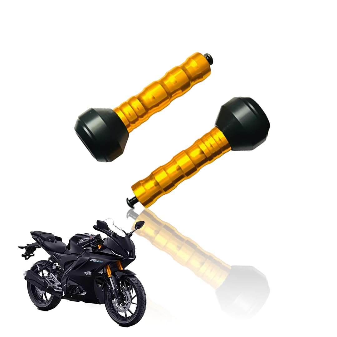 Frame Slider Crash Protection Guard for Yamaha R15 V4 | Premium Motorcycle Protector for Enhanced Safety and Stability | Easy Installation, Durable Design-Yellow - Moto Genius