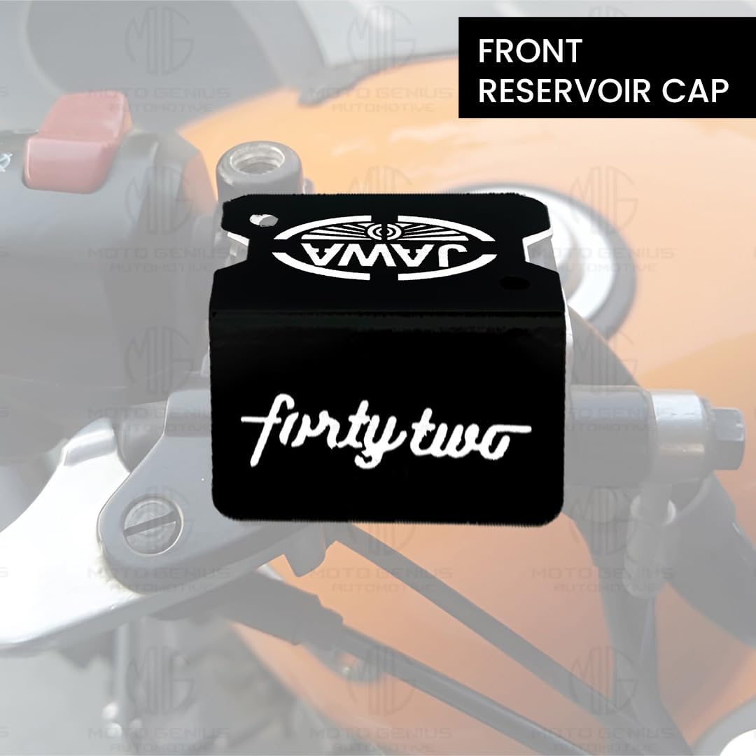 Front Disc Brake Fluid Reservoir Oil Cap for JAWA 42 Motorbike | Replacement for Enhanced Durability and Performance-Black - Moto Genius