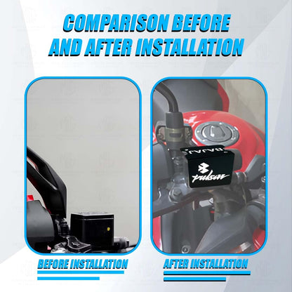 Front Disc Brake Fluid Reservoir Oil Cap for Pulsar Motorbike | Replacement for Enhanced Durability and Performance-Black - Moto Genius