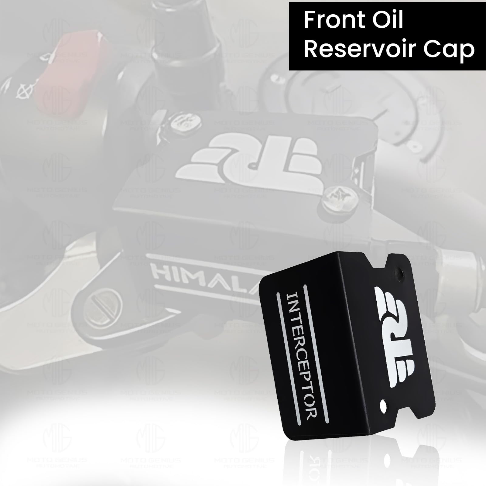 Front Disc Brake Fluid Reservoir Oil Cap for RE Interceptor bike | Replacement for Enhanced Durability and Performance (Pack of 1)-Black - Moto Genius