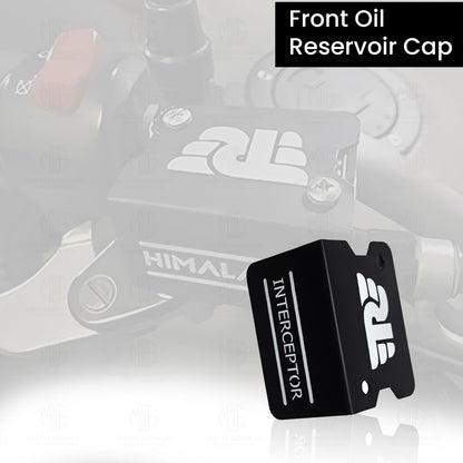 Front Disc Brake Fluid Reservoir Oil Cap for RE Interceptor bike | Replacement for Enhanced Durability and Performance (Pack of 1)-Black - Moto Genius