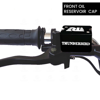 Front Disc Brake Fluid Reservoir Oil Cap for RE Thunderbird Motorbike | Durable Replacement for Enhanced Performance and Leak-Proof Seal-Black - Moto Genius