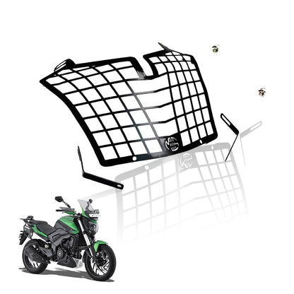 Front Headlight Grill Guard for Dominar | Durable Metal Protective Head Light Frame Protector | Compatible with Dominar 250 400-Black - Moto Genius