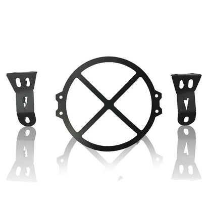 Front Headlight Grill Guard for HUNTER Motorbike | Durable Metal Protective Head Light Frame Protector-X Design - Moto Genius