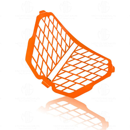 Front Headlight Grill Guard for KTM RC | Durable Metal Protective Head Light Frame Protector | Compatible with RC 125/200/250/390-Orange - Moto Genius