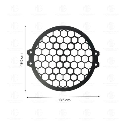 Front Headlight Grill Guard for RE Himalayan BS3/BS4/BS6/Scram Motorbike | Durable Metal Protective Head Light Frame Protector (Line Design)-Honey - Moto Genius