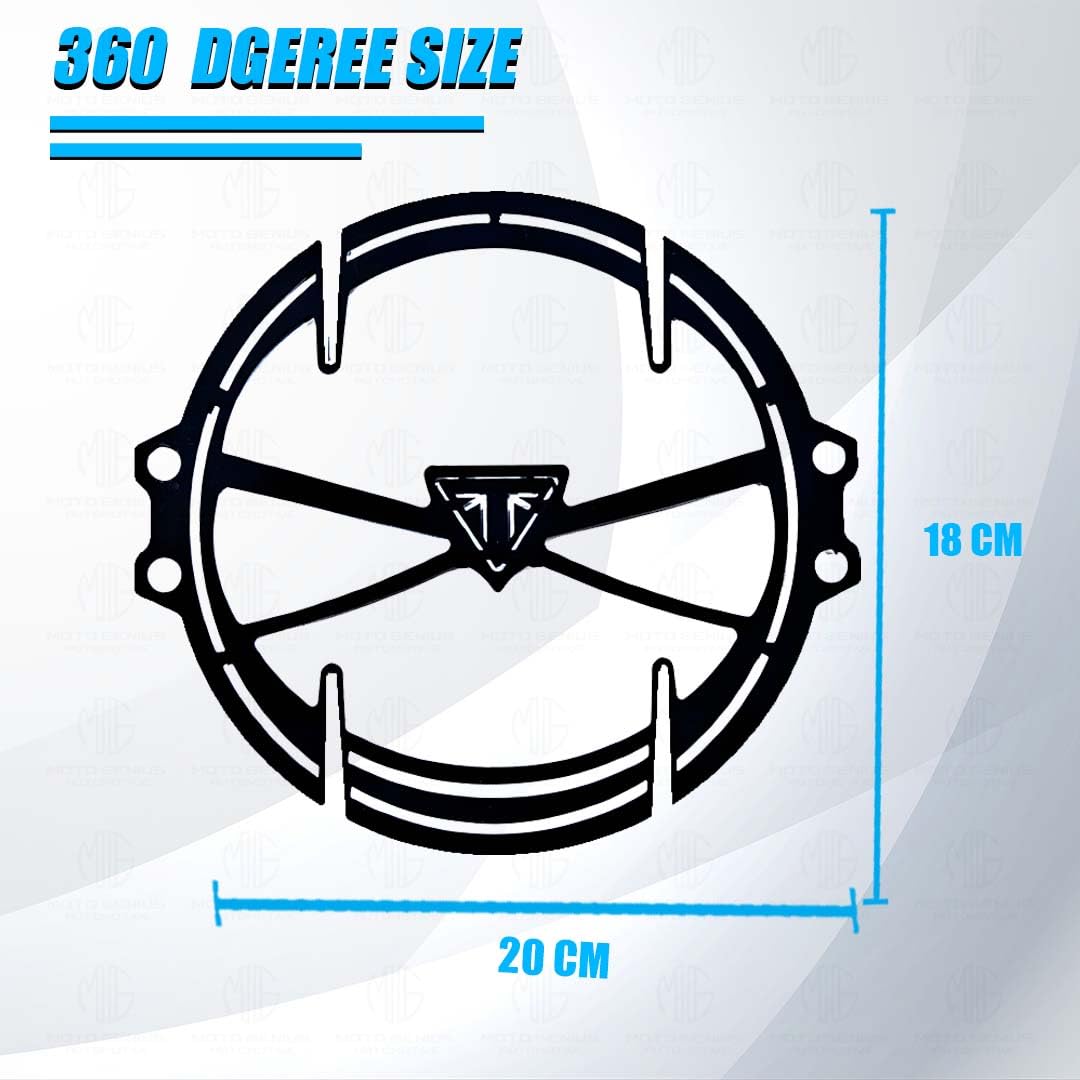 Front Headlight Grill Guard for Triumph 400 Motorbike | Durable Metal Headlight Protector Frame | Jali Design for Classic & Modern Triumph Models (, Easy Fit) - Moto Genius