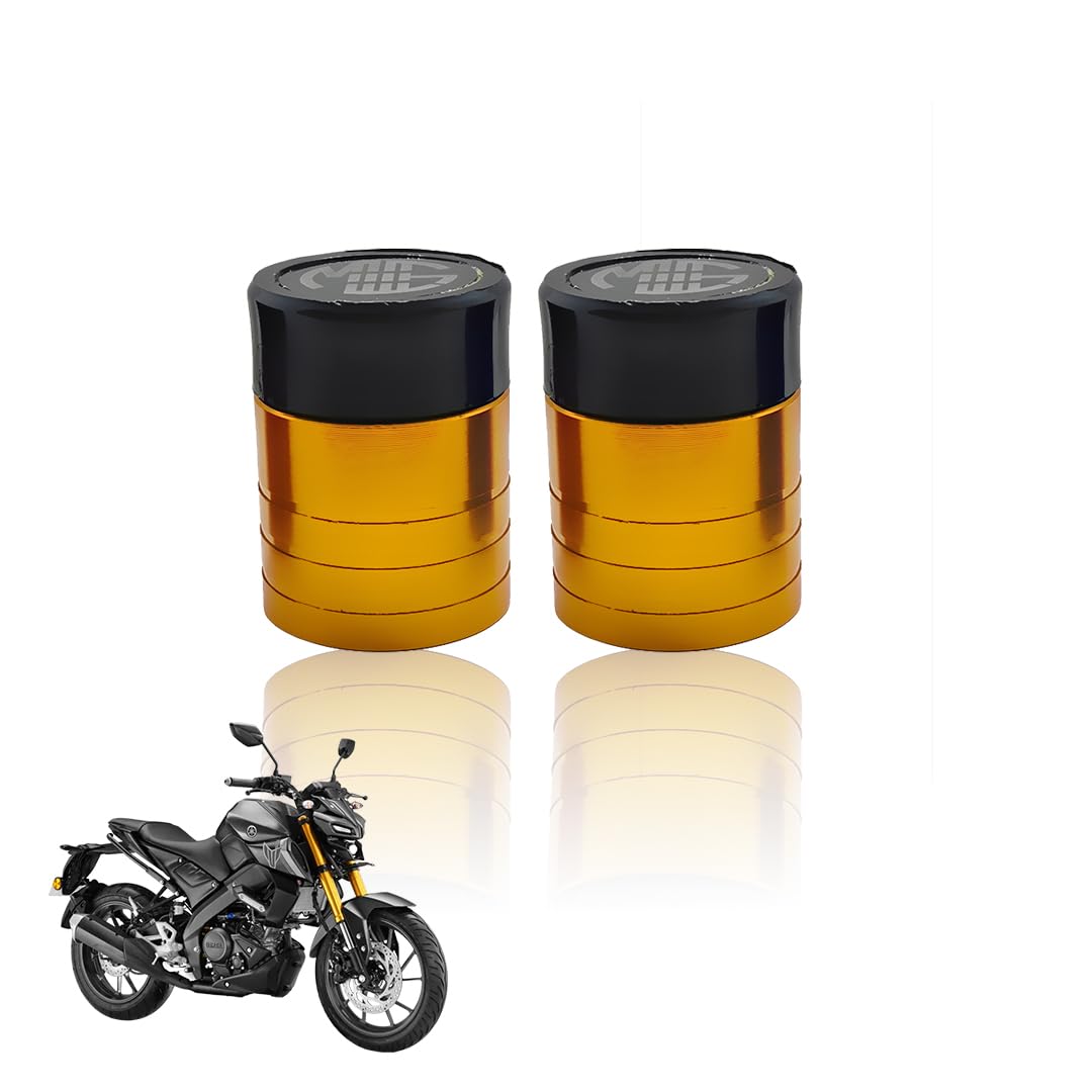 Front Wheel Fork Sliders Crash Protectors for MT 15 | High Strength Crash Protectors for Enhanced Safety-Gold - Moto Genius