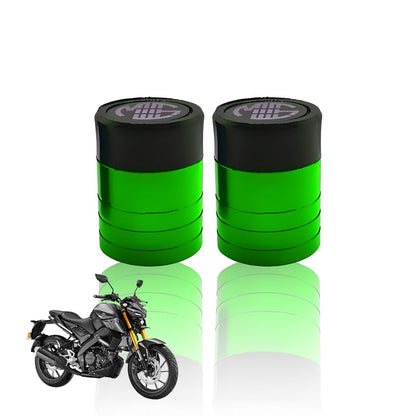 Front Wheel Fork Sliders Crash Protectors for MT 15 | High Strength Crash Protectors for Enhanced Safety-Green - Moto Genius