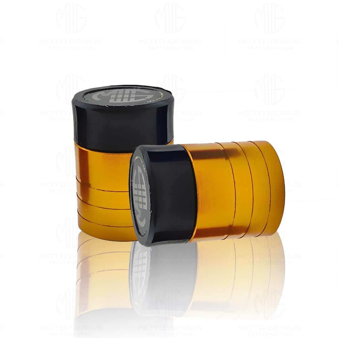 Front Wheel Fork Sliders Crash Protectors for MT 15 | High Strength Crash Protectors for Enhanced Safety-Gold - Moto Genius