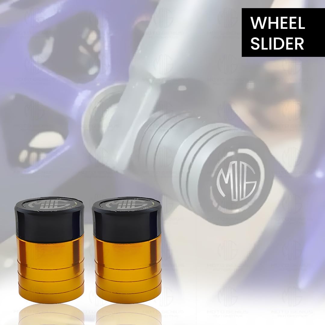 Front Wheel Fork Sliders Crash Protectors for MT 15 | High Strength Crash Protectors for Enhanced Safety-Gold - Moto Genius