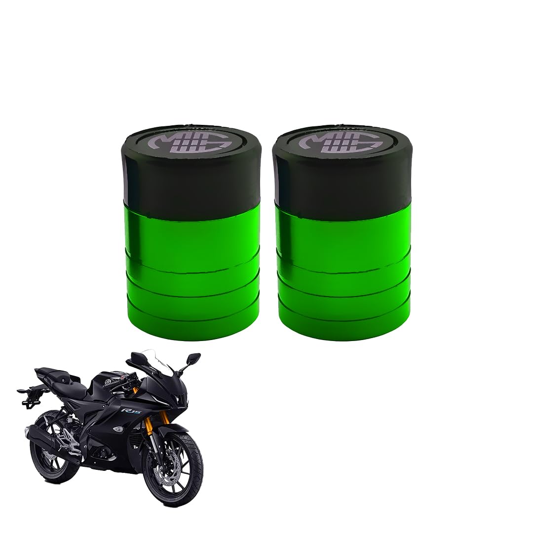 Front Wheel Fork Sliders Crash Protectors for R15 V4 | High Strength Crash Protectors for Enhanced Safety-Green - Moto Genius