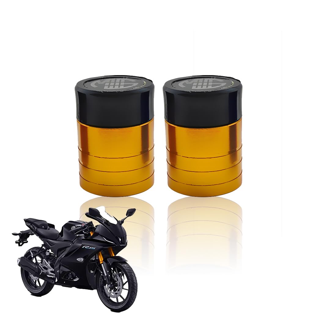 Front Wheel Fork Sliders Crash Protectors for R15 V4 | High Strength Crash Protectors for Enhanced Safety-Yellow - Moto Genius