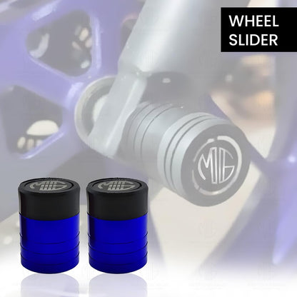 Front Wheel Fork Sliders Crash Protectors | High Strength Crash Protectors for Enhanced Safety-Blue - Moto Genius