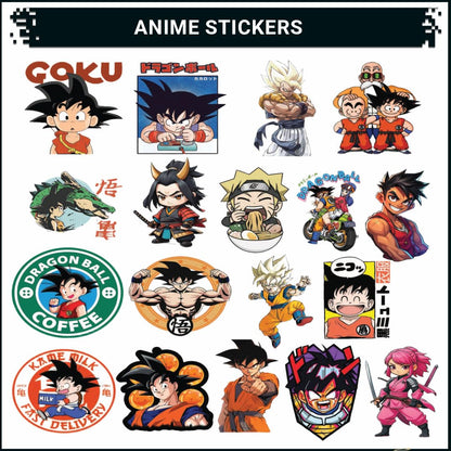 Goku 3D UV Printed Vinyl Stickers | Waterproof & Fade Resistant | Multipurpose Decal for Bike, Car, Laptop, Mobile Case, Helmet, Notebook - Moto Genius