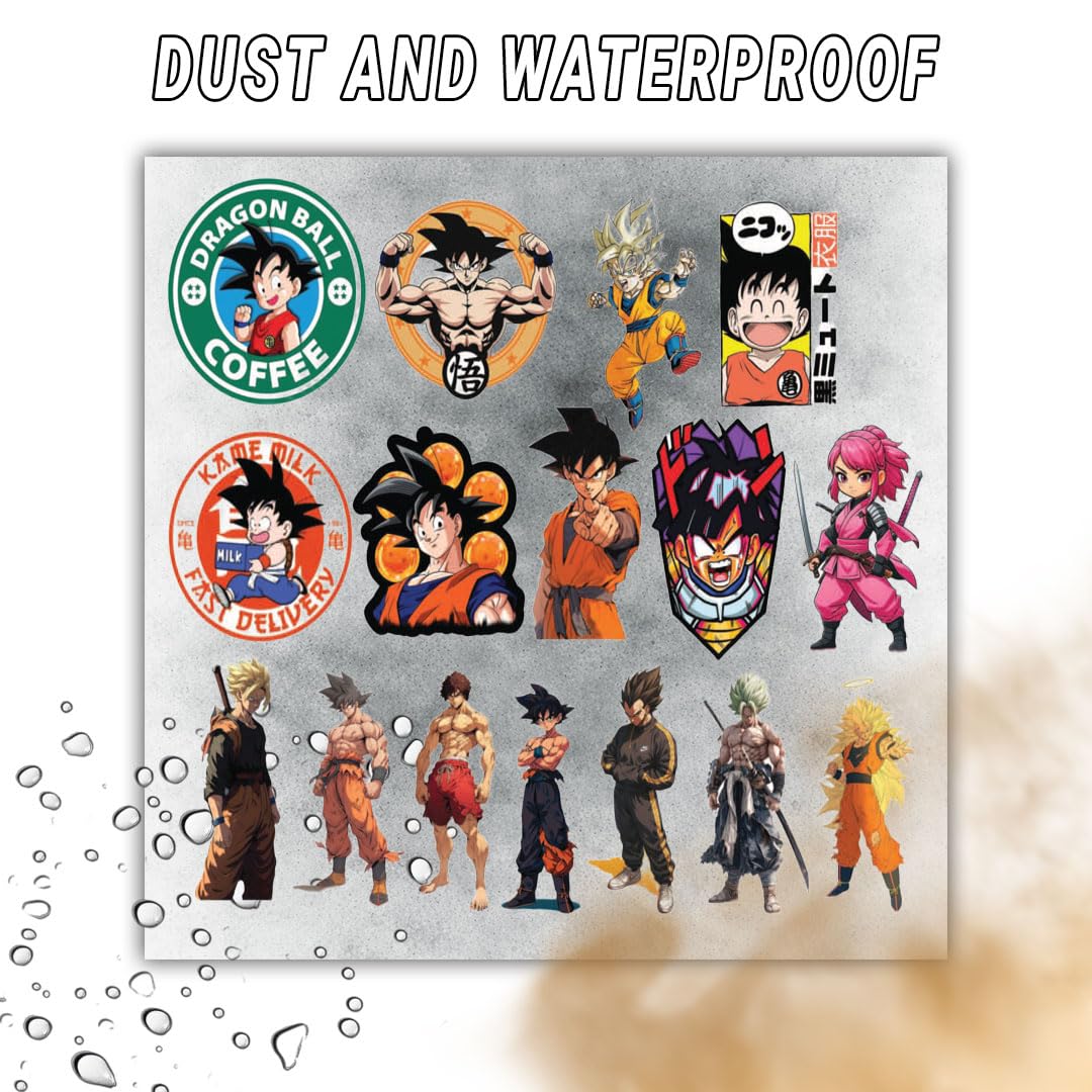Goku 3D UV Printed Vinyl Stickers | Waterproof & Fade Resistant | Multipurpose Decal for Bike, Car, Laptop, Mobile Case, Helmet, Notebook - Moto Genius