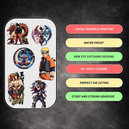 Goku 3D UV Printed Vinyl Stickers | Waterproof & Fade Resistant | Multipurpose Decal for Bike, Car, Laptop, Mobile Case, Helmet, Notebook - Moto Genius