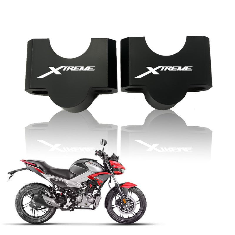 Handle Riser Clamp for Hero Xtreme 125R | Adjustable Handlebar Height Riser | CNC Aluminium Bike Handle Spacer for Better Riding Comfort & Control - Moto Genius