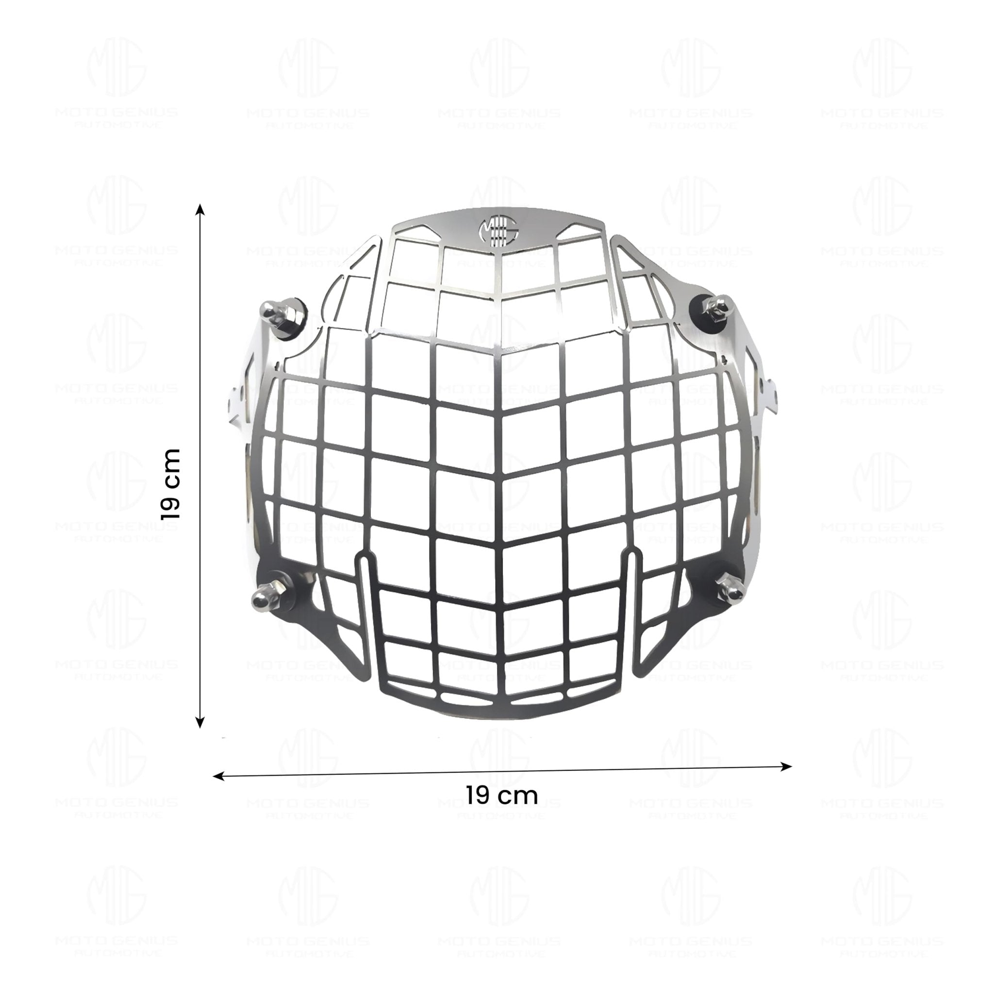 Headlight Grill Guard for HUNTER | Durable Stainless Steel Protective Cover for Motorcycle Lights (Honeycomb Grill)-Check - Moto Genius