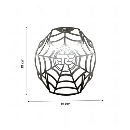 Headlight Grill Guard for RE Super Meteor 650 | Durable Stainless Steel Protective Cover for Motorcycle Lights-Spider Design SS - Moto Genius