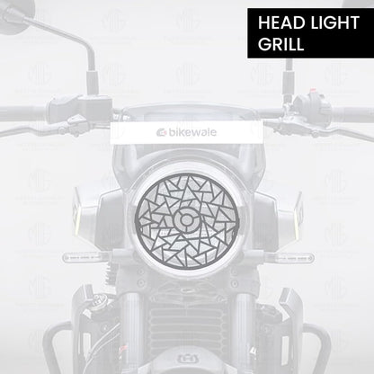 Headlight Grill Guard for Svartpilen or Vitpilen 250 | Durable Stainless Steel Protective Cover for Motorcycle Lights-Silver - Moto Genius