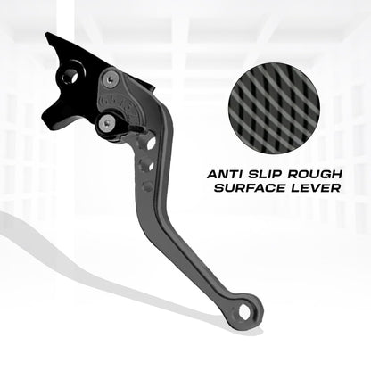 Heavy Duty 6-Position Adjustable Clutch and Brake Lever Set for RE Bullet 350 ( old bs3 & bs4 models only )| CNC Aluminum | Motorbike Hand Levers | Easy Install-Black - Moto Genius