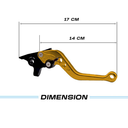 Heavy Duty 6-Position Adjustable Clutch and Brake Lever Set for RE Bullet 350 ( old bs3 & bs4 models only )| CNC Aluminum | Motorbike Hand Levers | Easy Install-Gold - Moto Genius