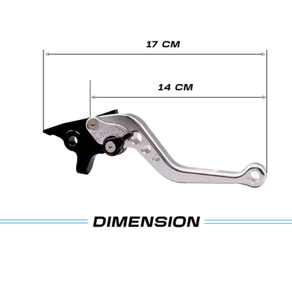Heavy Duty 6-Position Adjustable Clutch and Brake Lever Set for RE Bullet 350 ( old bs3 & bs4 models only )| CNC Aluminum | Motorbike Hand Levers | Easy Install-Silver - Moto Genius