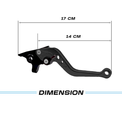 Heavy Duty 6-Position Adjustable Clutch and Brake Lever Set for RE Bullet 350 ( old bs3 & bs4 models only )| CNC Aluminum | Motorbike Hand Levers | Easy Install-Black - Moto Genius