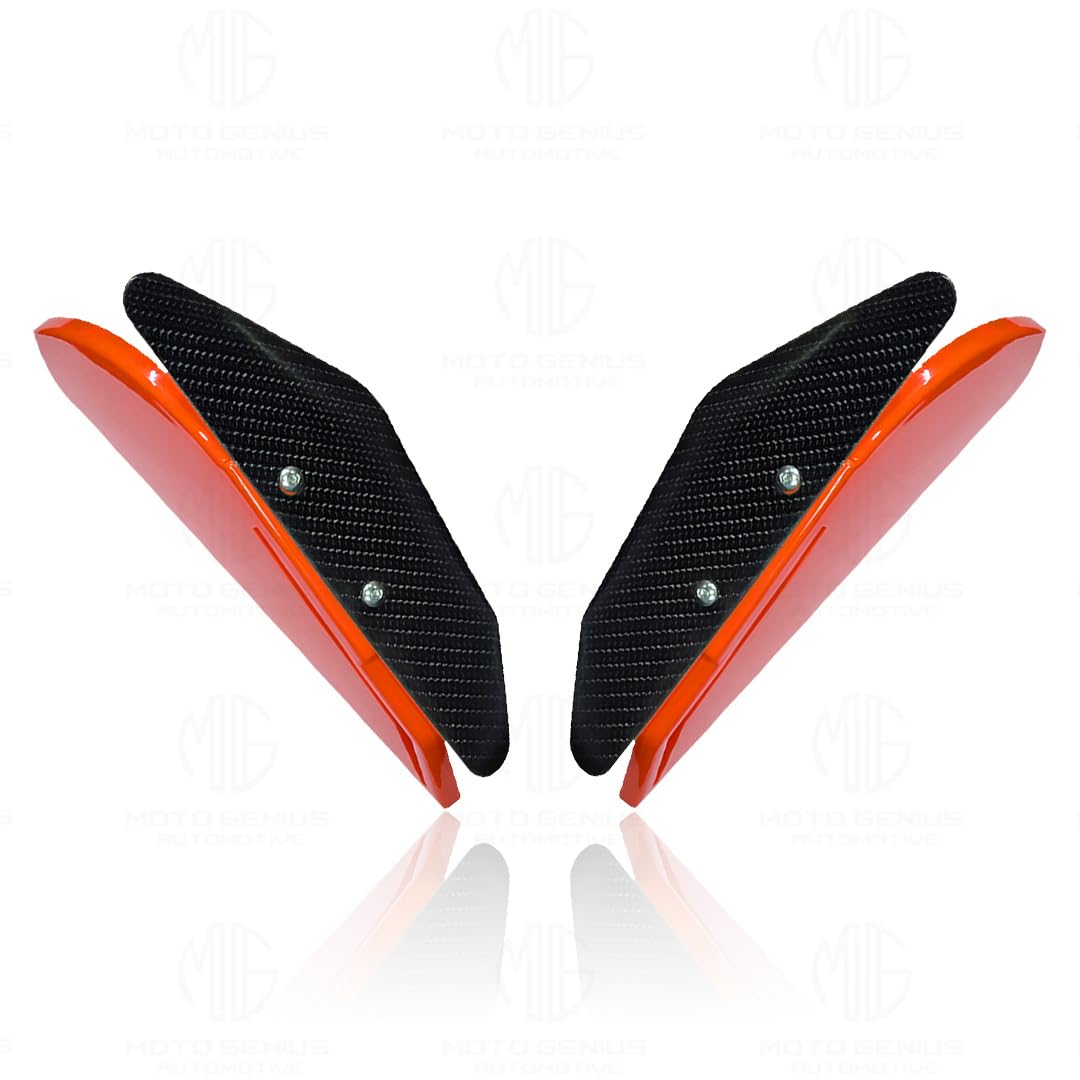 Heavy-Duty Universal Plastic Side Wings for Sport Bikes | Aerodynamic, Lightweight, and Stylish Upgrade-Orange - Moto Genius