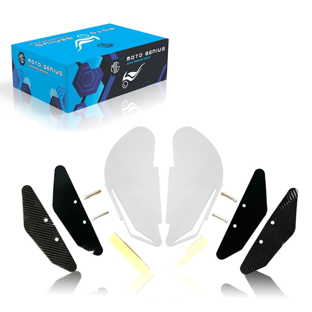 Heavy-Duty Universal Plastic Side Wings for Sport Bikes | Aerodynamic, Lightweight, and Stylish Upgrade-White - Moto Genius