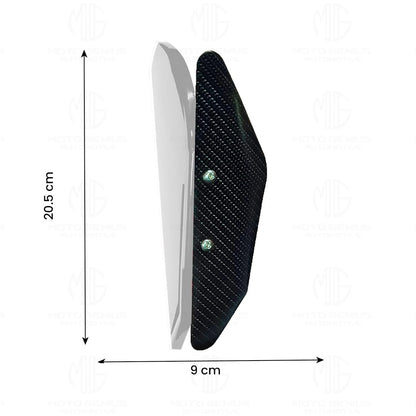 Heavy-Duty Universal Plastic Side Wings for Sport Bikes | Aerodynamic, Lightweight, and Stylish Upgrade-White - Moto Genius