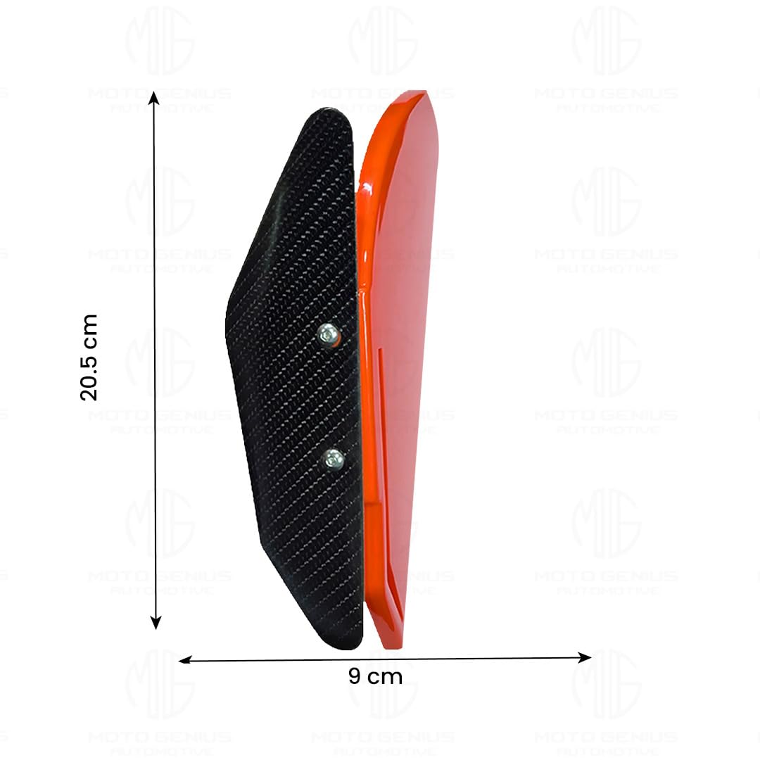 Heavy-Duty Universal Plastic Side Wings for Sport Bikes | Aerodynamic, Lightweight, and Stylish Upgrade-Orange - Moto Genius